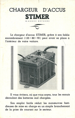 Prospectus promoting the Stimer accumulator charger